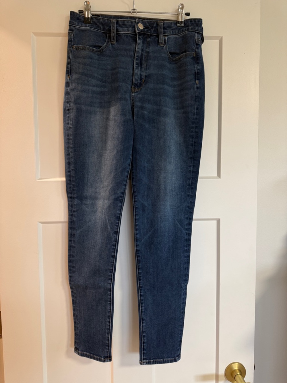 American Eagle Super Hi-Rise Jegging Dark Blue Size 8 Regular
